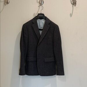 Indochino men’s wool suit - grey tweed pattern